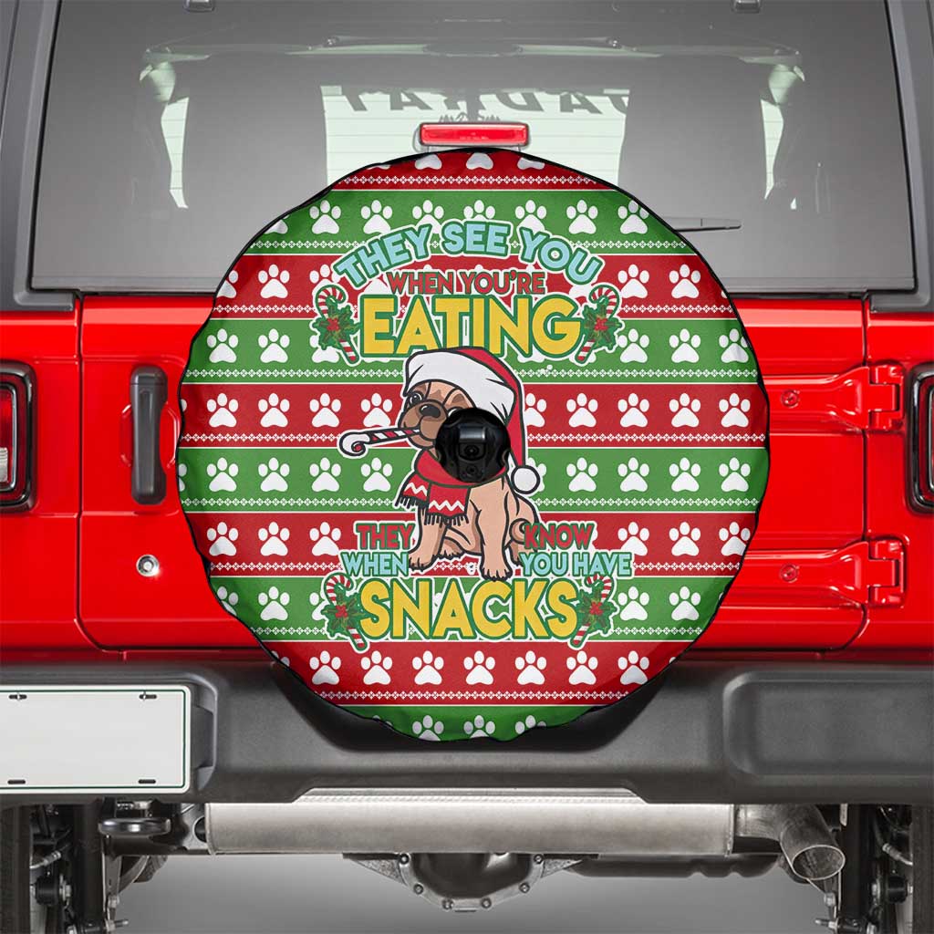 French Bulldog See You Eating Snacks Christmas Spare Tire Cover Xmas Holiday Patterns - Wonder Print Shop