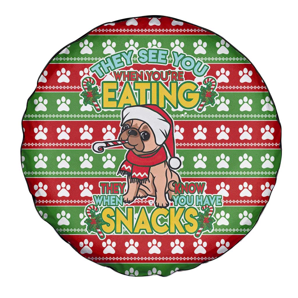 French Bulldog See You Eating Snacks Christmas Spare Tire Cover Xmas Holiday Patterns - Wonder Print Shop