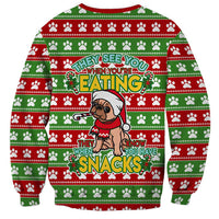 French Bulldog See You Eating Snacks Christmas Sweatshirt Xmas Holiday Patterns - Wonder Print Shop