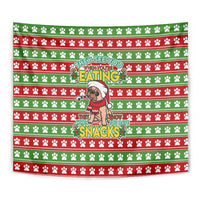 French Bulldog See You Eating Snacks Christmas Tapestry Xmas Holiday Patterns - Wonder Print Shop