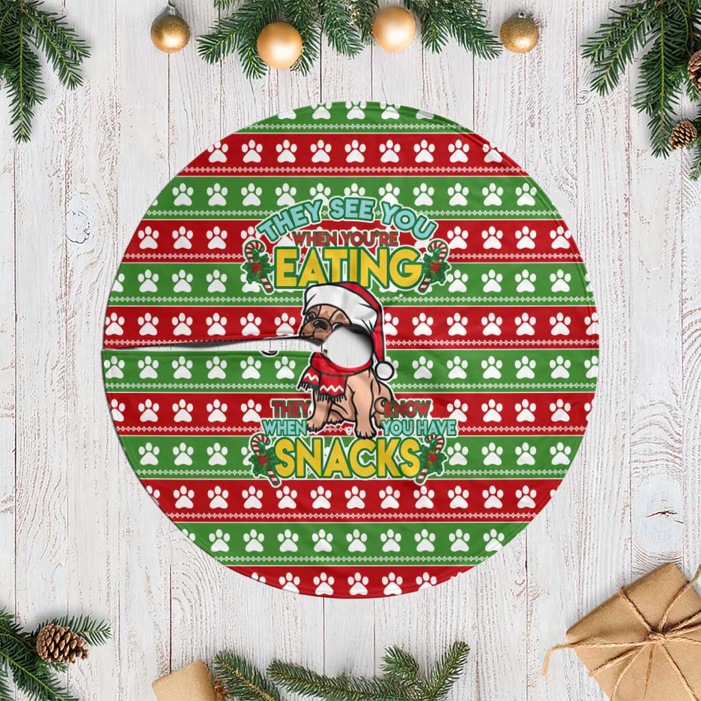 French Bulldog See You Eating Snacks Christmas Tree Skirt Xmas Holiday Patterns - Wonder Print Shop