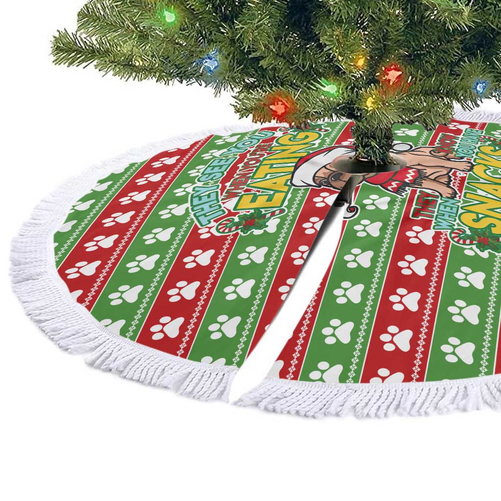 French Bulldog See You Eating Snacks Christmas Tree Skirt Xmas Holiday Patterns - Wonder Print Shop