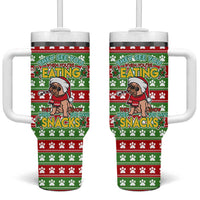 French Bulldog See You Eating Snacks Christmas Tumbler With Handle Xmas Holiday Patterns - Wonder Print Shop