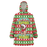 French Bulldog See You Eating Snacks Christmas Wearable Blanket Hoodie Xmas Holiday Patterns - Wonder Print Shop