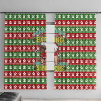 French Bulldog See You Eating Snacks Christmas Window Curtain Xmas Holiday Patterns - Wonder Print Shop