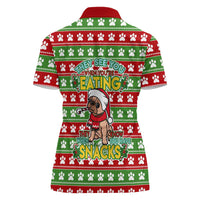 French Bulldog See You Eating Snacks Christmas Women Polo Shirt Xmas Holiday Patterns - Wonder Print Shop