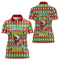 French Bulldog See You Eating Snacks Christmas Women Polo Shirt Xmas Holiday Patterns - Wonder Print Shop