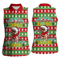 French Bulldog See You Eating Snacks Christmas Women Sleeveless Polo Shirt Xmas Holiday Patterns - Wonder Print Shop
