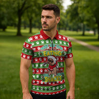 French Bulldog See You Eating Snacks Christmas Zipper Polo Shirt Xmas Holiday Patterns - Wonder Print Shop