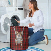 Front Carrier Dog Pembroke Welsh Corgi Christmas Laundry Basket Xmas Holiday Patterns - Wonder Print Shop