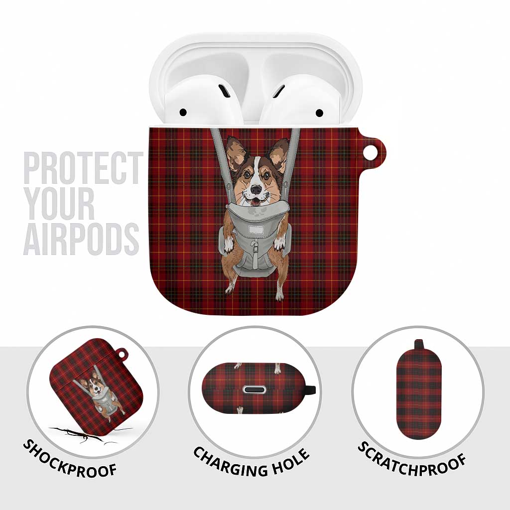 Front Carrier Dog Pembroke Welsh Corgi Christmas AirPods Case Xmas Holiday Patterns - Wonder Print Shop