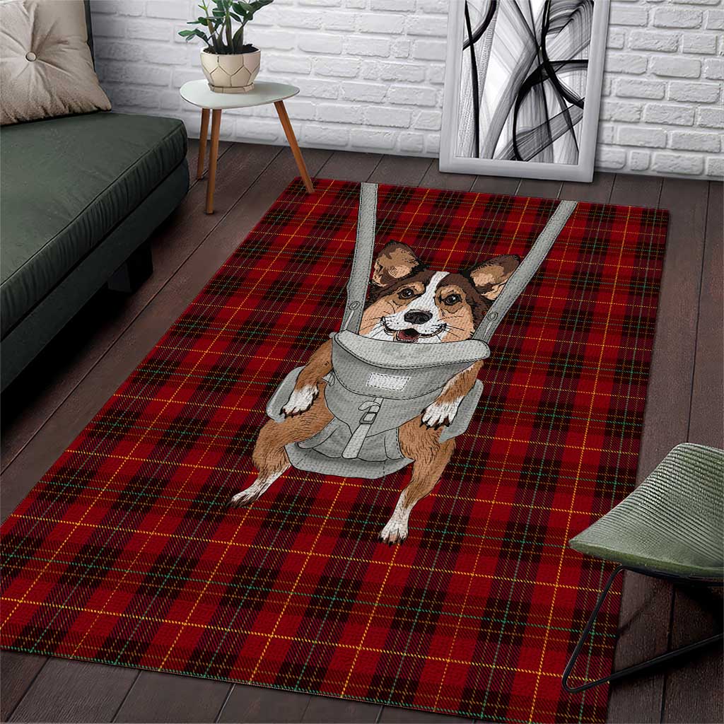 Front Carrier Dog Pembroke Welsh Corgi Christmas Area Rug Xmas Holiday Patterns - Wonder Print Shop