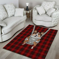 Front Carrier Dog Pembroke Welsh Corgi Christmas Area Rug Xmas Holiday Patterns - Wonder Print Shop