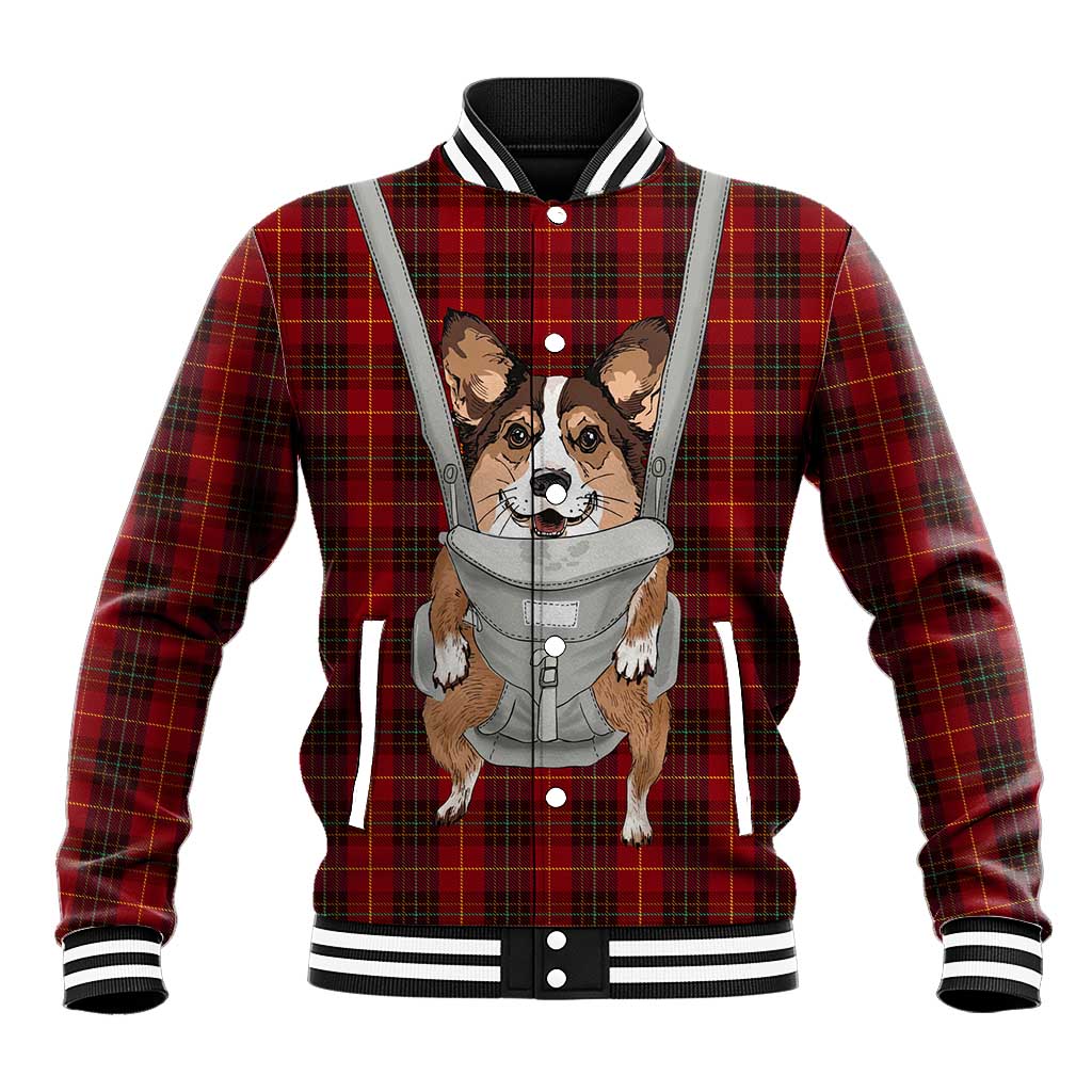 Front Carrier Dog Pembroke Welsh Corgi Christmas Baseball Jacket Xmas Holiday Patterns - Wonder Print Shop