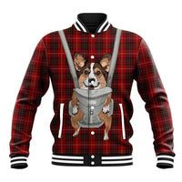 Front Carrier Dog Pembroke Welsh Corgi Christmas Baseball Jacket Xmas Holiday Patterns - Wonder Print Shop