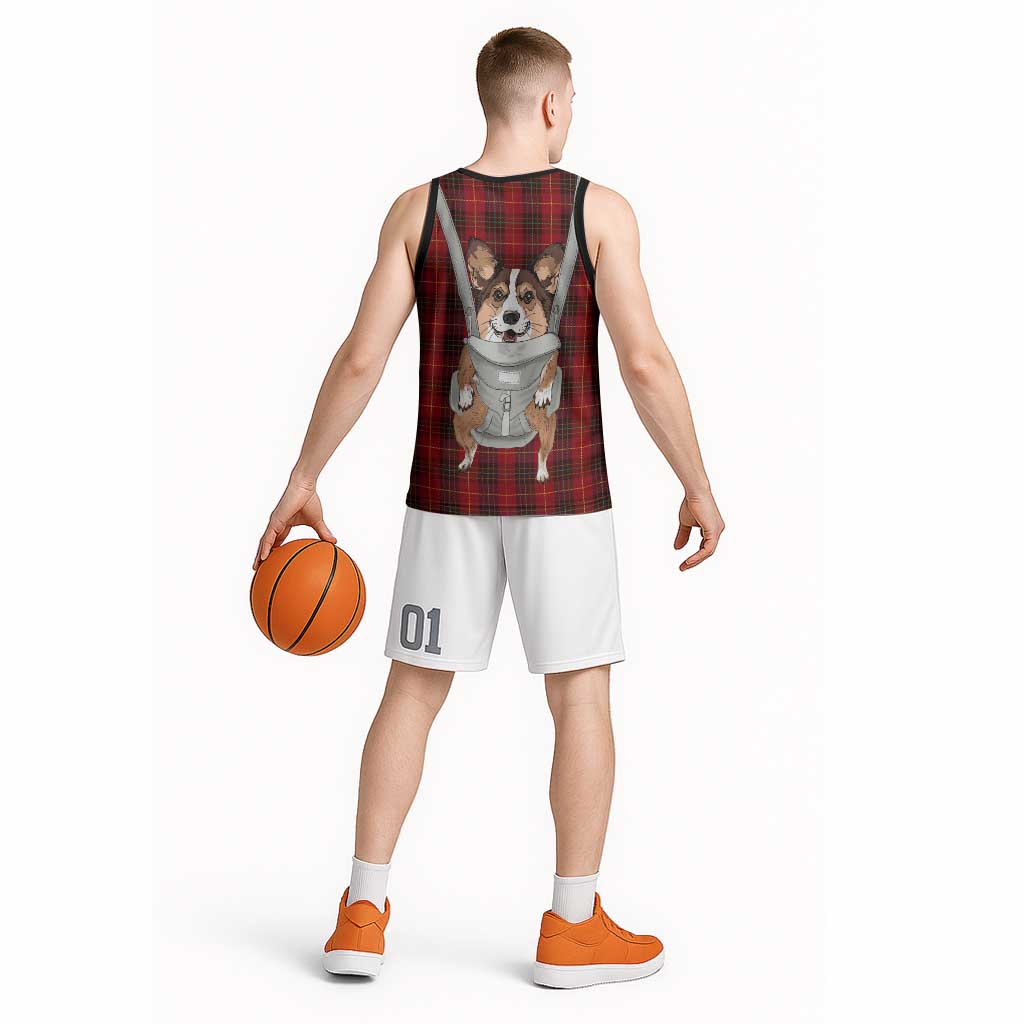 Front Carrier Dog Pembroke Welsh Corgi Christmas Basketball Jersey Xmas Holiday Patterns - Wonder Print Shop