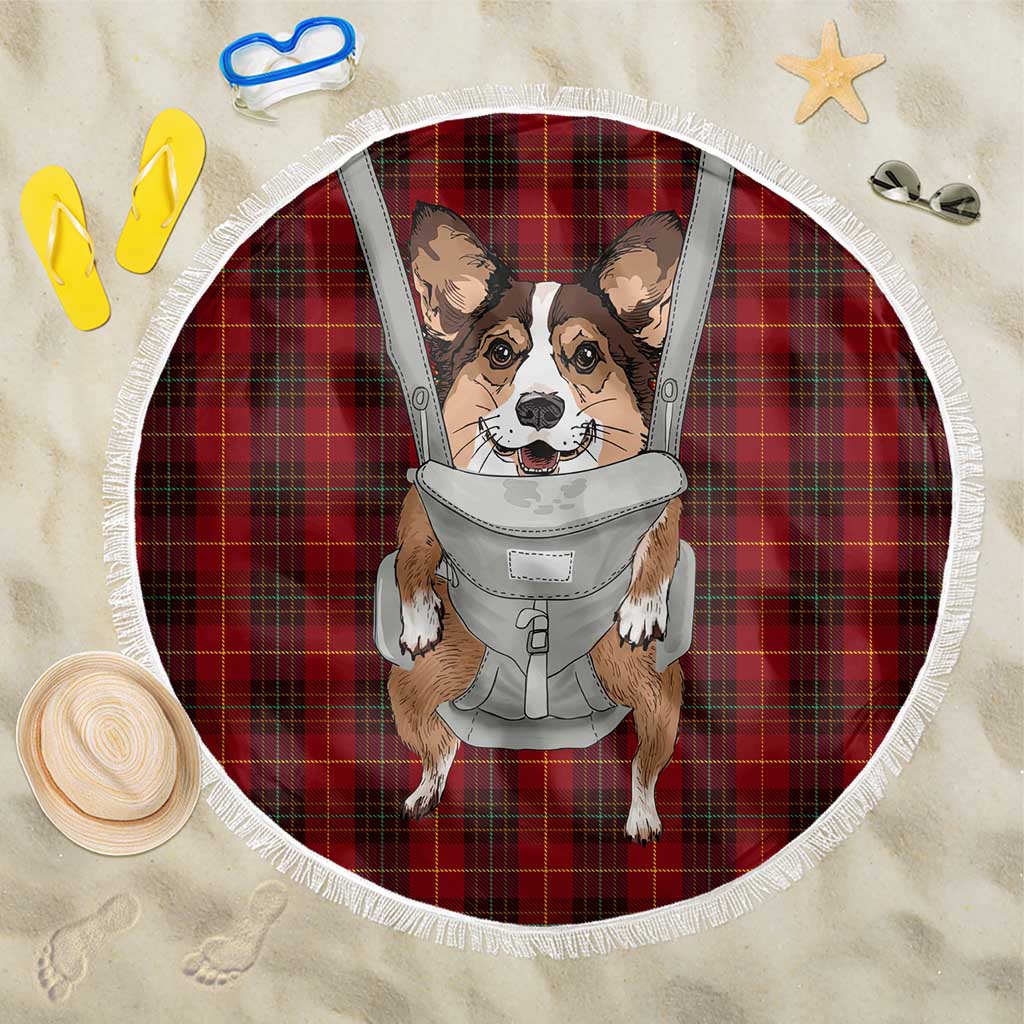 Front Carrier Dog Pembroke Welsh Corgi Christmas Beach Blanket Xmas Holiday Patterns - Wonder Print Shop