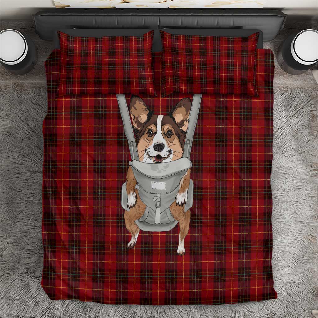 Front Carrier Dog Pembroke Welsh Corgi Christmas Bedding Set Xmas Holiday Patterns - Wonder Print Shop