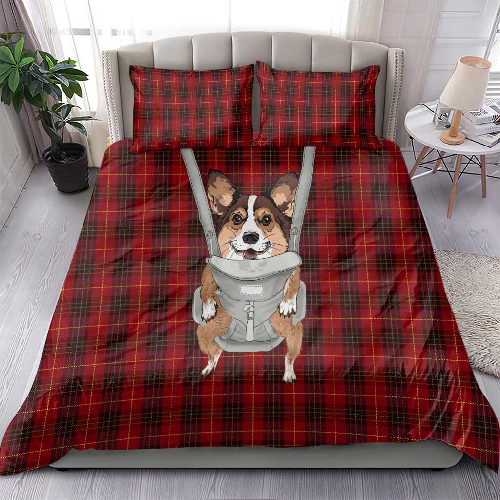 Front Carrier Dog Pembroke Welsh Corgi Christmas Bedding Set Xmas Holiday Patterns - Wonder Print Shop