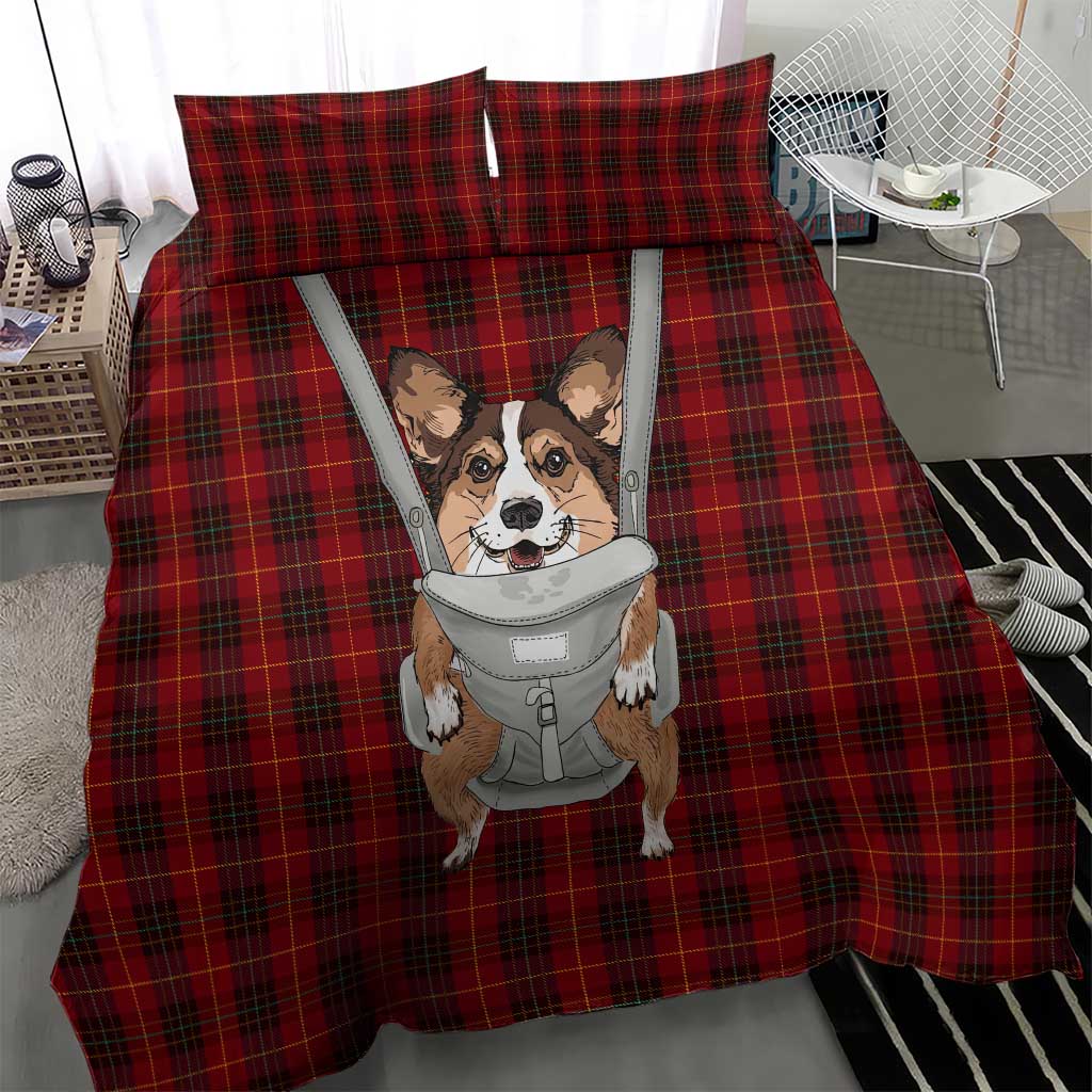 Front Carrier Dog Pembroke Welsh Corgi Christmas Bedding Set Xmas Holiday Patterns - Wonder Print Shop