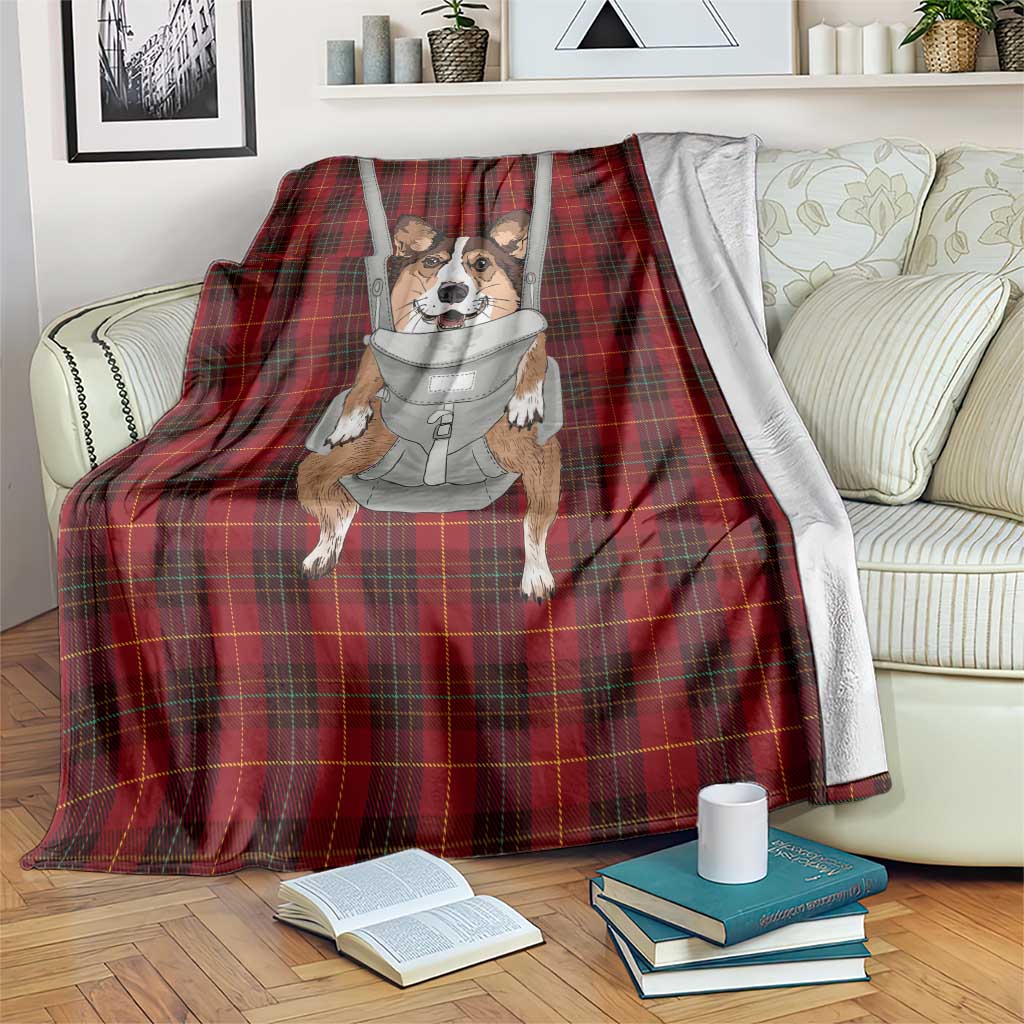 Front Carrier Dog Pembroke Welsh Corgi Christmas Blanket Xmas Holiday Patterns - Wonder Print Shop