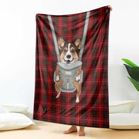 Front Carrier Dog Pembroke Welsh Corgi Christmas Blanket Xmas Holiday Patterns - Wonder Print Shop