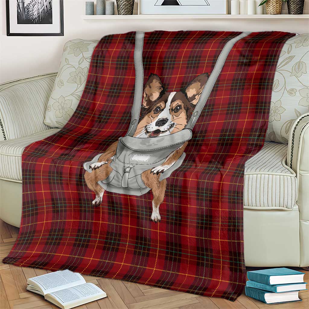 Front Carrier Dog Pembroke Welsh Corgi Christmas Blanket Xmas Holiday Patterns - Wonder Print Shop