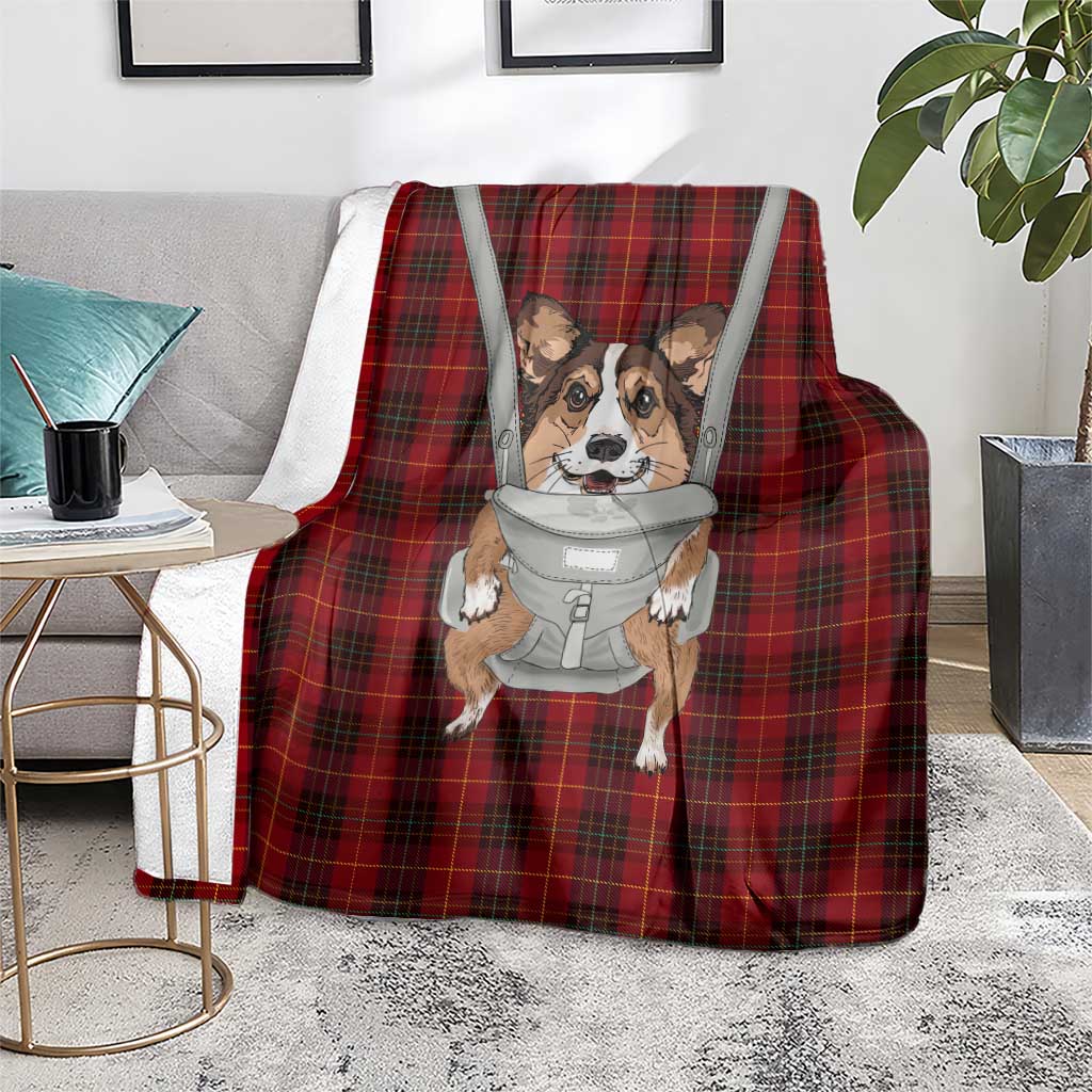 Front Carrier Dog Pembroke Welsh Corgi Christmas Blanket Xmas Holiday Patterns - Wonder Print Shop