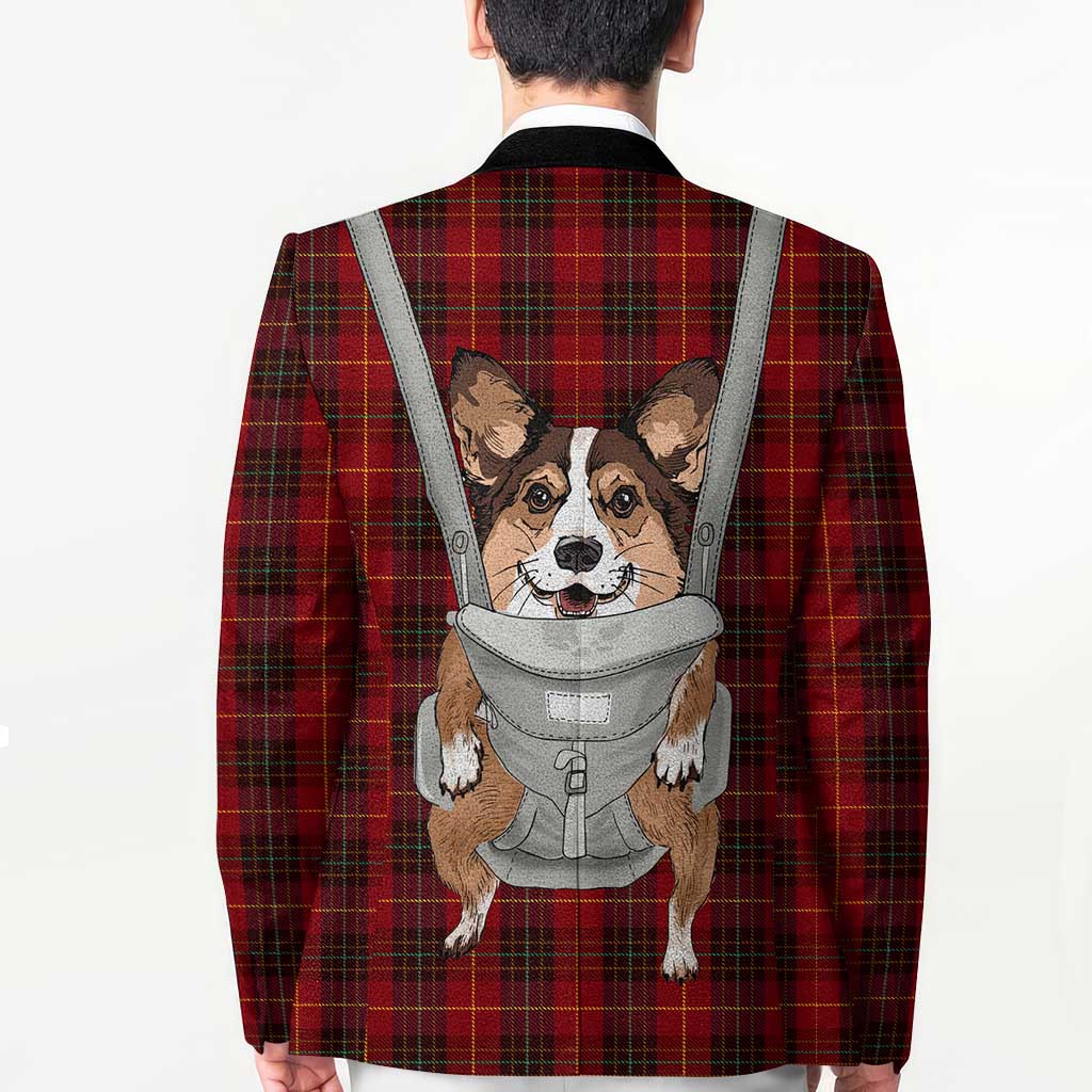 Front Carrier Dog Pembroke Welsh Corgi Christmas Blazer Xmas Holiday Patterns - Wonder Print Shop