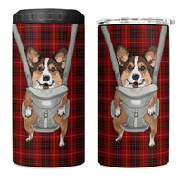Front Carrier Dog Pembroke Welsh Corgi Christmas 4 in 1 Can Cooler Tumbler Xmas Holiday Patterns - Wonder Print Shop