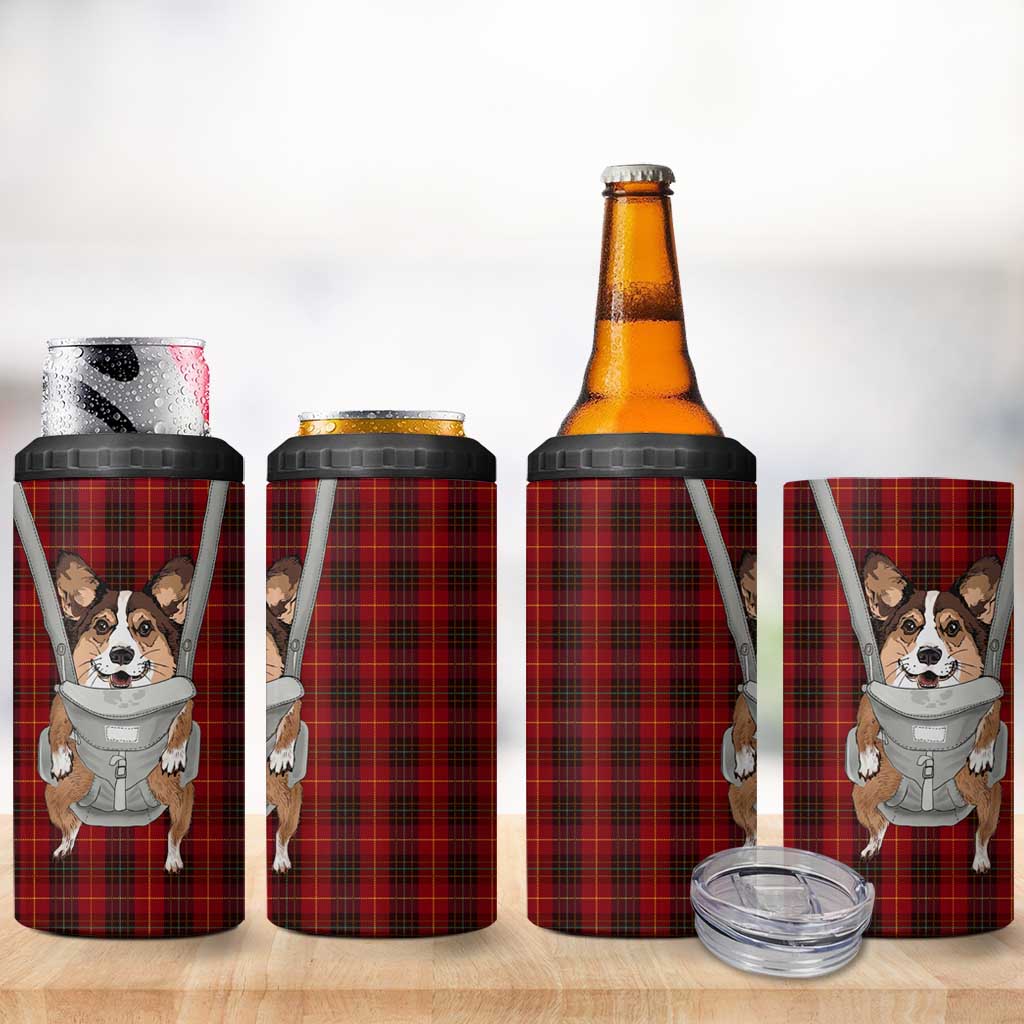Front Carrier Dog Pembroke Welsh Corgi Christmas 4 in 1 Can Cooler Tumbler Xmas Holiday Patterns - Wonder Print Shop