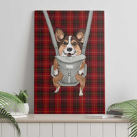 Front Carrier Dog Pembroke Welsh Corgi Christmas Canvas Wall Art Xmas Holiday Patterns - Wonder Print Shop
