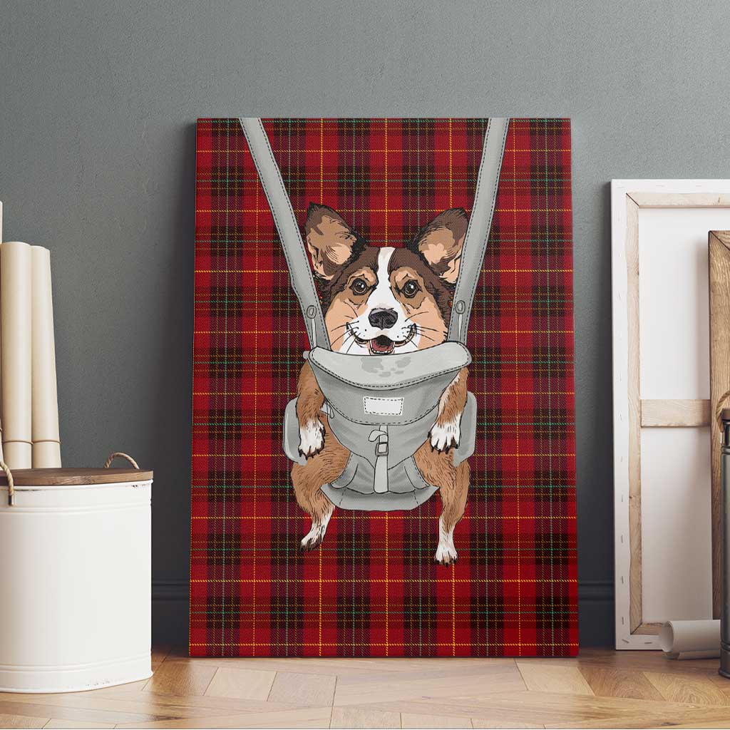 Front Carrier Dog Pembroke Welsh Corgi Christmas Canvas Wall Art Xmas Holiday Patterns - Wonder Print Shop