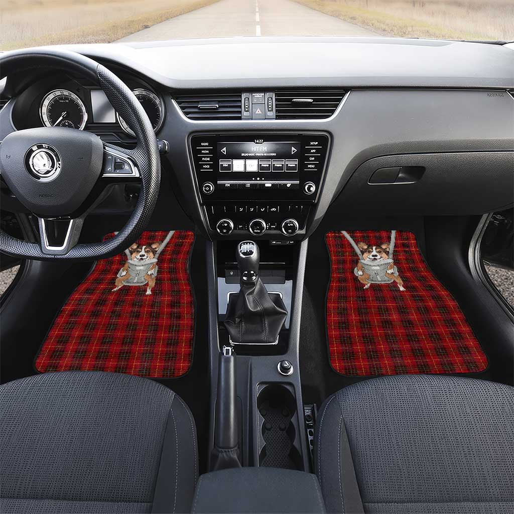 Front Carrier Dog Pembroke Welsh Corgi Christmas Car Mats Xmas Holiday Patterns - Wonder Print Shop