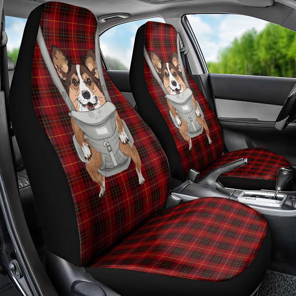 Front Carrier Dog Pembroke Welsh Corgi Christmas Car Seat Cover Xmas Holiday Patterns - Wonder Print Shop