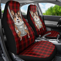 Front Carrier Dog Pembroke Welsh Corgi Christmas Car Seat Cover Xmas Holiday Patterns - Wonder Print Shop