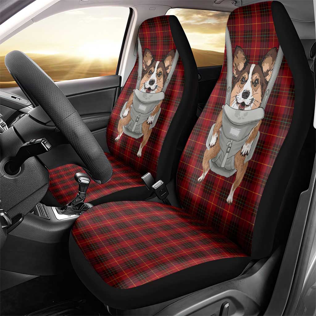 Front Carrier Dog Pembroke Welsh Corgi Christmas Car Seat Cover Xmas Holiday Patterns - Wonder Print Shop