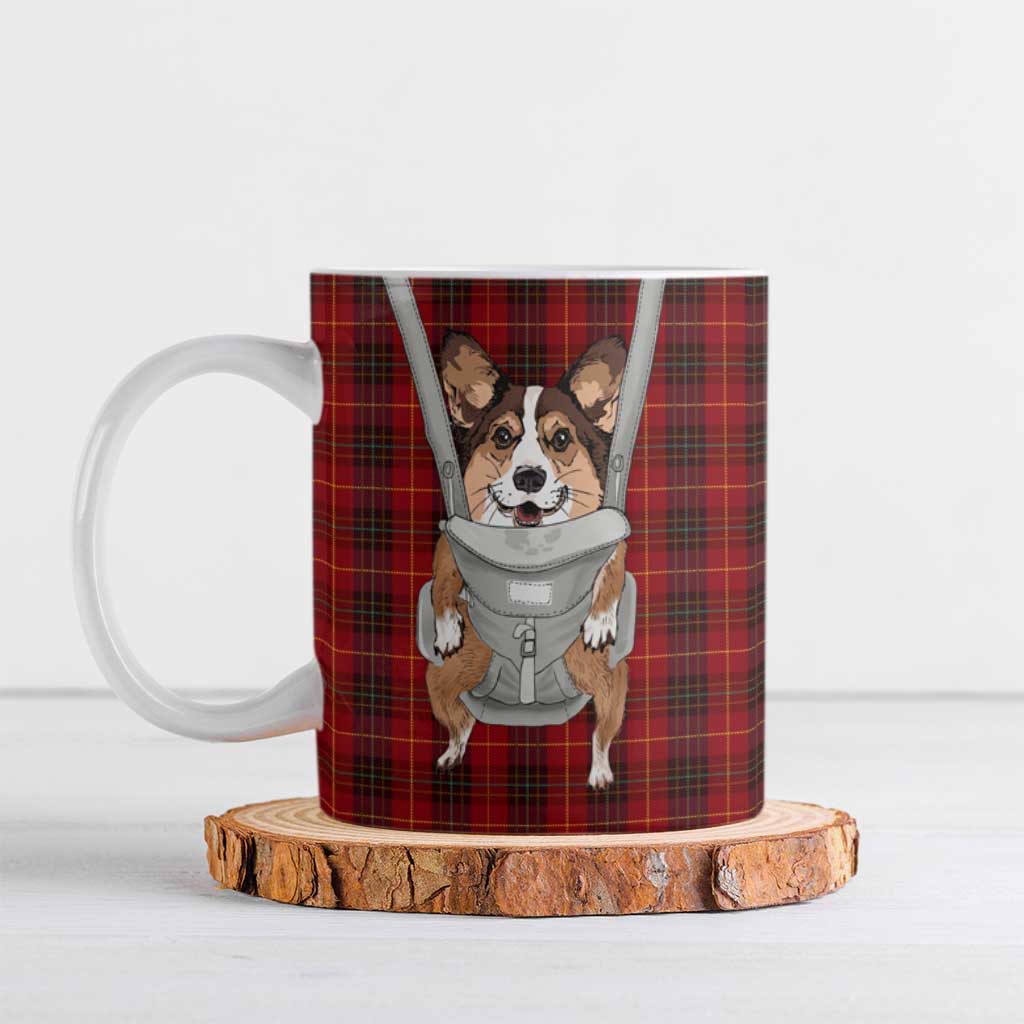 Front Carrier Dog Pembroke Welsh Corgi Christmas Ceramic Mug Xmas Holiday Patterns - Wonder Print Shop