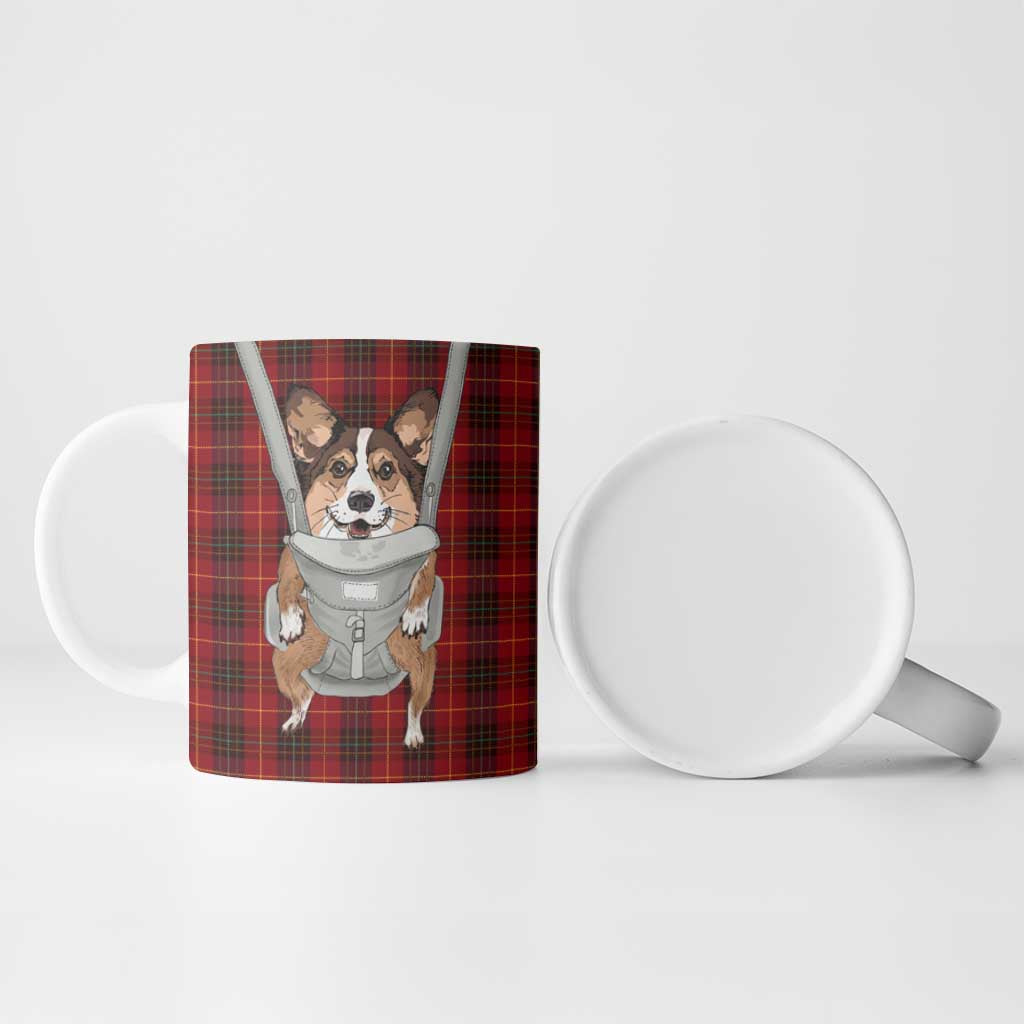 Front Carrier Dog Pembroke Welsh Corgi Christmas Ceramic Mug Xmas Holiday Patterns - Wonder Print Shop