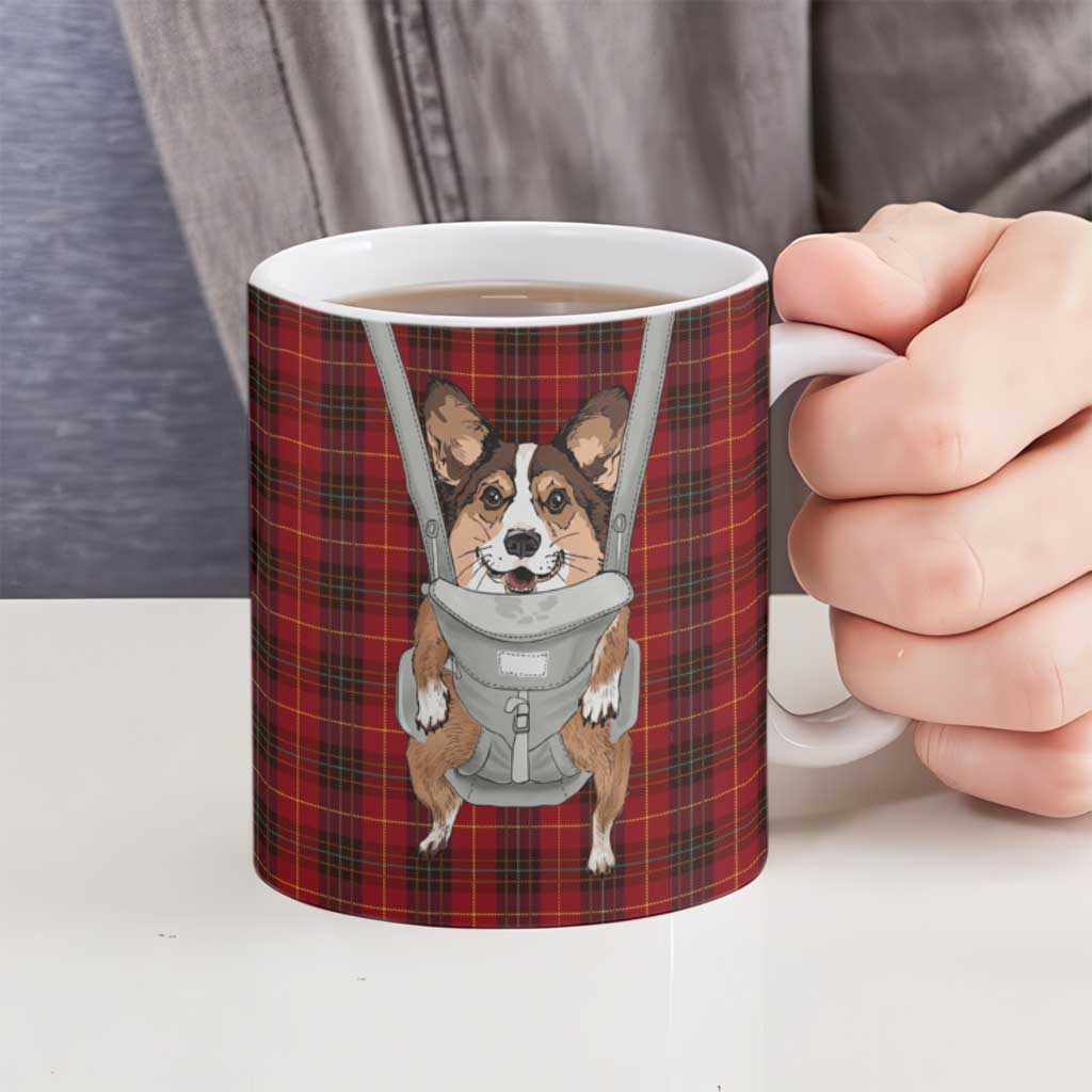 Front Carrier Dog Pembroke Welsh Corgi Christmas Ceramic Mug Xmas Holiday Patterns - Wonder Print Shop