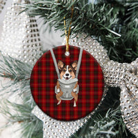 Front Carrier Dog Pembroke Welsh Corgi Christmas Ceramic Ornament Xmas Holiday Patterns - Wonder Print Shop