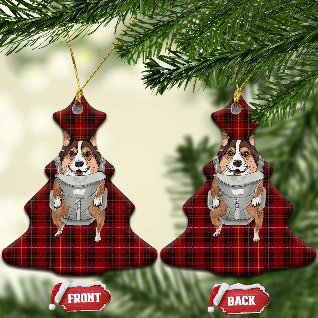 Front Carrier Dog Pembroke Welsh Corgi Christmas Ceramic Ornament Xmas Holiday Patterns - Wonder Print Shop