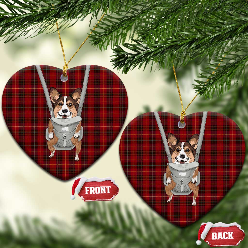 Front Carrier Dog Pembroke Welsh Corgi Christmas Ceramic Ornament Xmas Holiday Patterns - Wonder Print Shop
