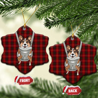 Front Carrier Dog Pembroke Welsh Corgi Christmas Ceramic Ornament Xmas Holiday Patterns - Wonder Print Shop
