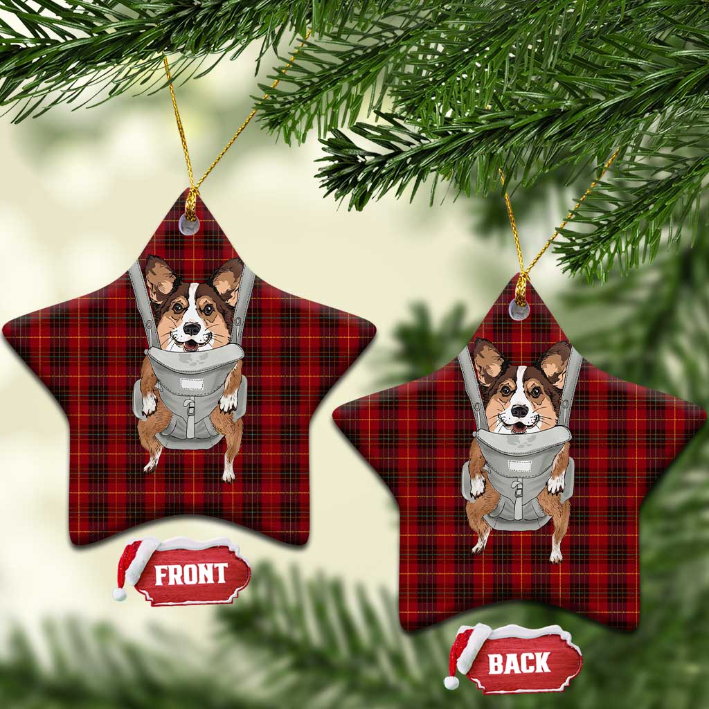 Front Carrier Dog Pembroke Welsh Corgi Christmas Ceramic Ornament Xmas Holiday Patterns - Wonder Print Shop
