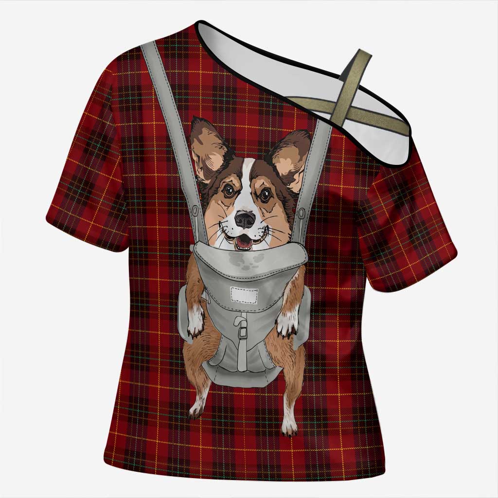 Front Carrier Dog Pembroke Welsh Corgi Christmas Cross Shoulder Shirt Xmas Holiday Patterns - Wonder Print Shop