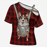 Front Carrier Dog Pembroke Welsh Corgi Christmas Cross Shoulder Shirt Xmas Holiday Patterns - Wonder Print Shop