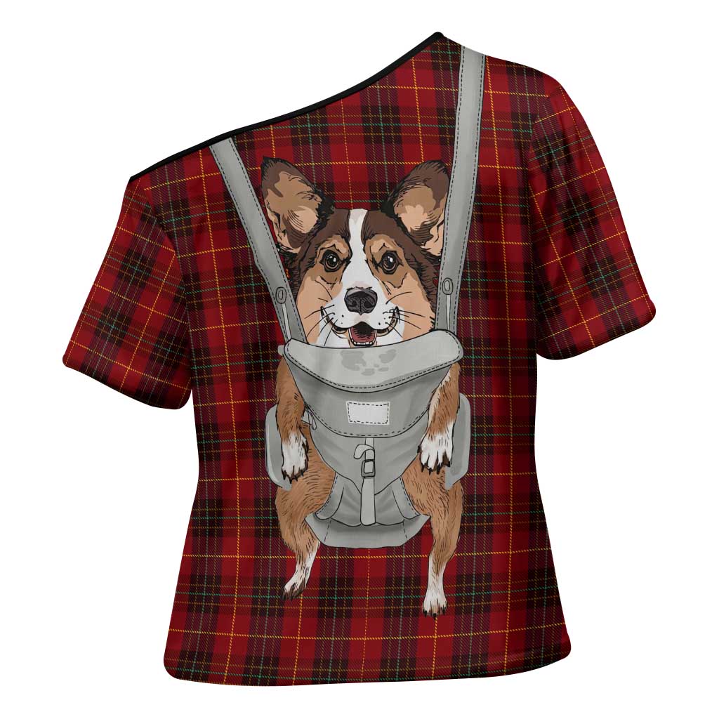 Front Carrier Dog Pembroke Welsh Corgi Christmas Cross Shoulder Shirt Xmas Holiday Patterns - Wonder Print Shop