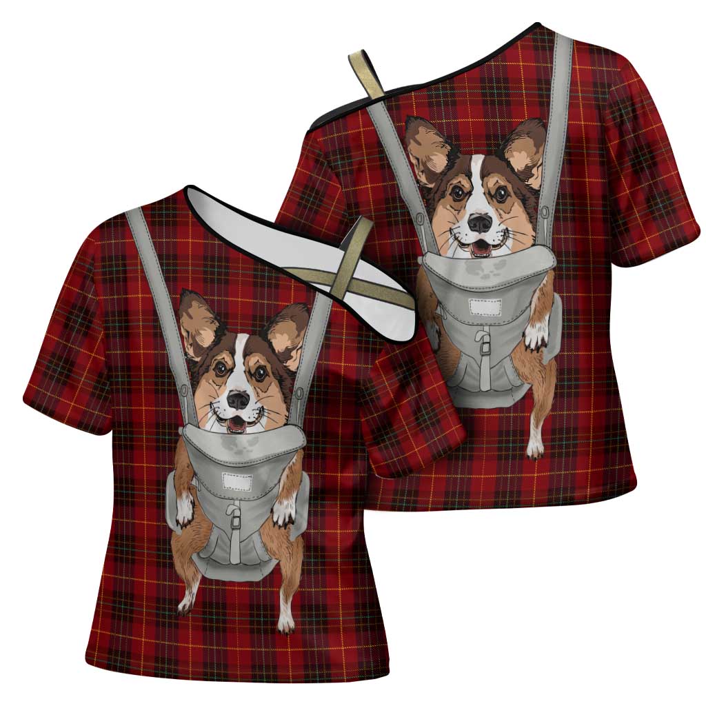 Front Carrier Dog Pembroke Welsh Corgi Christmas Cross Shoulder Shirt Xmas Holiday Patterns - Wonder Print Shop