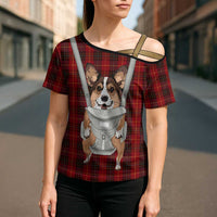 Front Carrier Dog Pembroke Welsh Corgi Christmas Cross Shoulder Shirt Xmas Holiday Patterns - Wonder Print Shop
